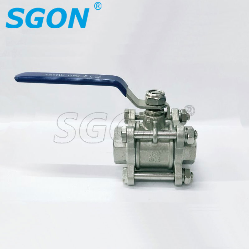 3pc Threaded Ball Valve With Manual Handle