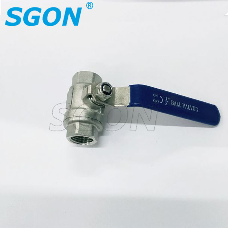 2 pieces 1 1/4 inch 1.4301 1.4401 ptfe pctfe rptfe threaded stainless steel ball valve locking device