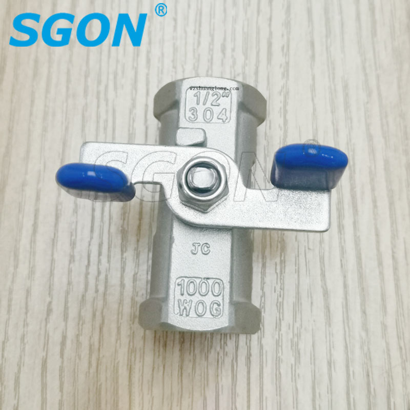 1PC Screwed ball valve butterfly handle